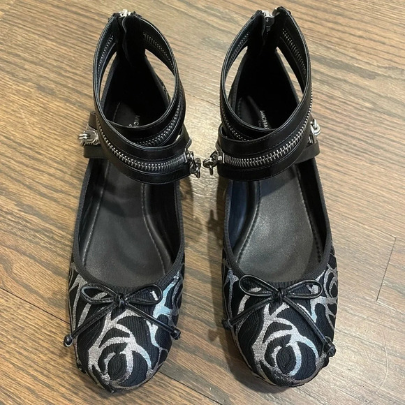 Michael Kors Collection Jacquard Metallic Ballet Flats EU 38 Made in Italy - Picture 2 of 11